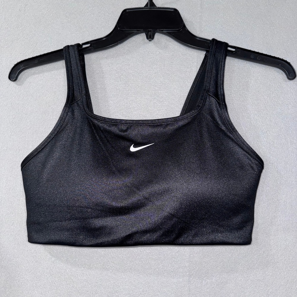 Nike Dri-FIT Swoosh Shine Sports Bra Black Large